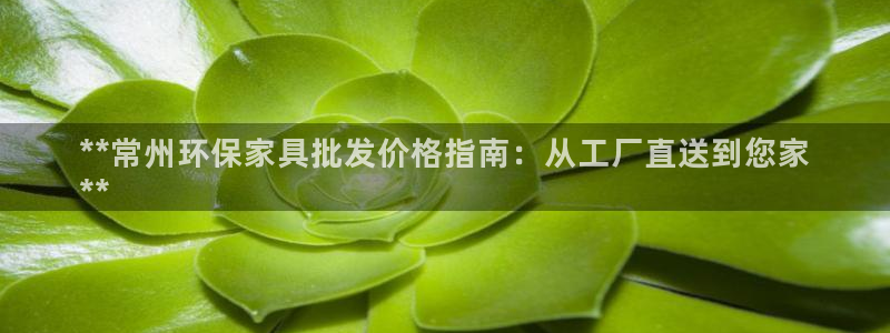 杏耀登录网页：**常州环保家具批发价格指南：从工厂直送到您家