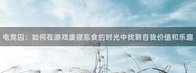 乐鱼电竞官网：电竞囚：如何在游戏废寝忘食的时光中找到自我价值和乐趣