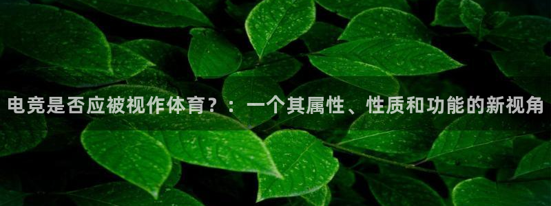 乐鱼电竞app下载：电竞是否应被视作体育？：一个其属性、性质和功能的新视角